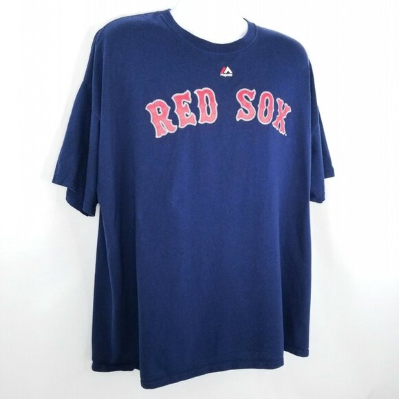 Majestic Boston Red Sox T Shirt Bradley 25 Mens Size 2XL Blue MLB Baseball - Picture 6 of 10
